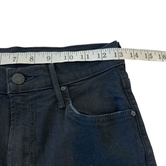 Mother Demin Black High Waisted Rascal Knicker Fray‎ Jeans, 26 - Picture 8 of 13